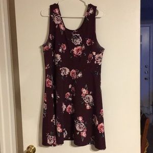 Burgundy Floral dress